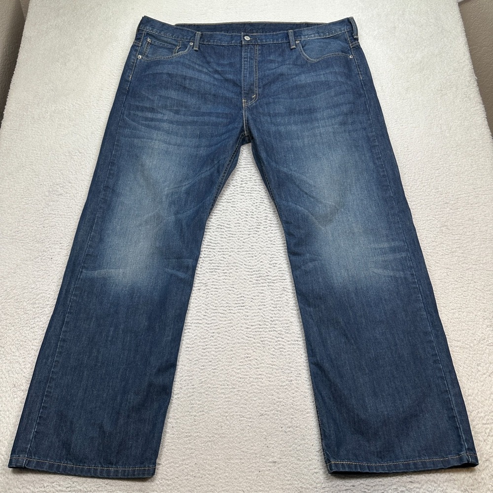 Levi 569 Jeans Men's Size 44X32 (Fits 46X32) Loose Straight Blue Wash Denim